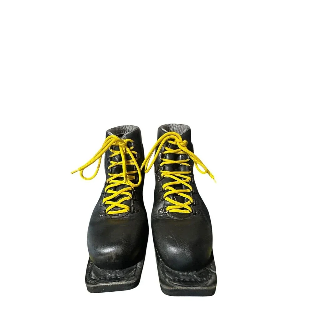 Vintage Asolo Alaska Boots Mens Size 12 Black Leather Vibram Sole Hiking 90s